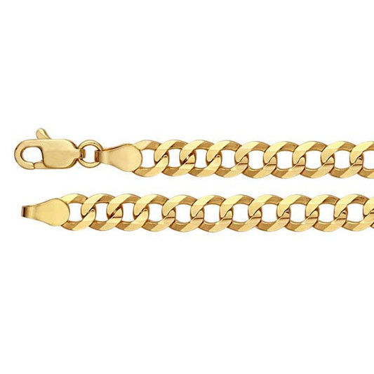 14K Diamond Cut Curb Chain
